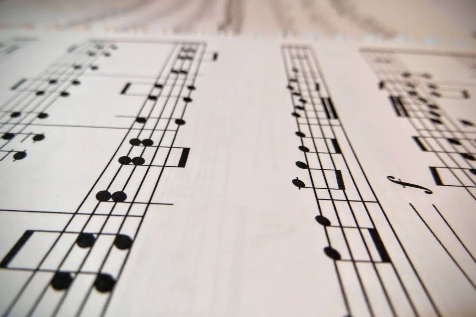 Close-up of printed sheet music